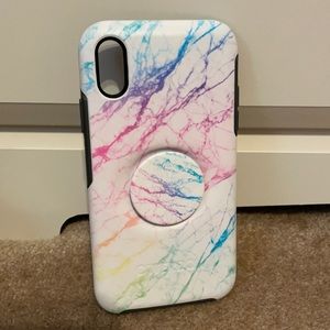 iPhone XR Otterbox with pop socket